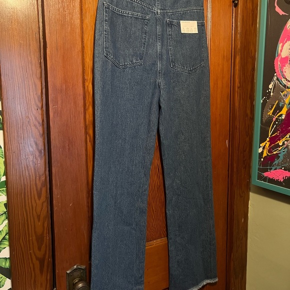 WeWoreWhat NWT Frayed WB Straight Jeans Color True Blue Size 28 - Picture 5 of 7